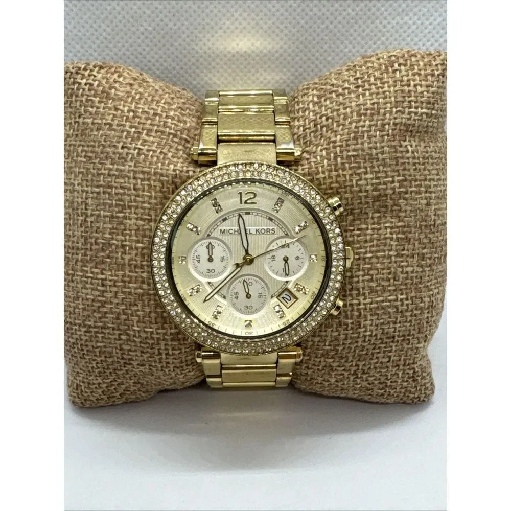 Michael Kors Parker MK5354 Women's Gold Stainless Steel Analog Dial Watch JNA377